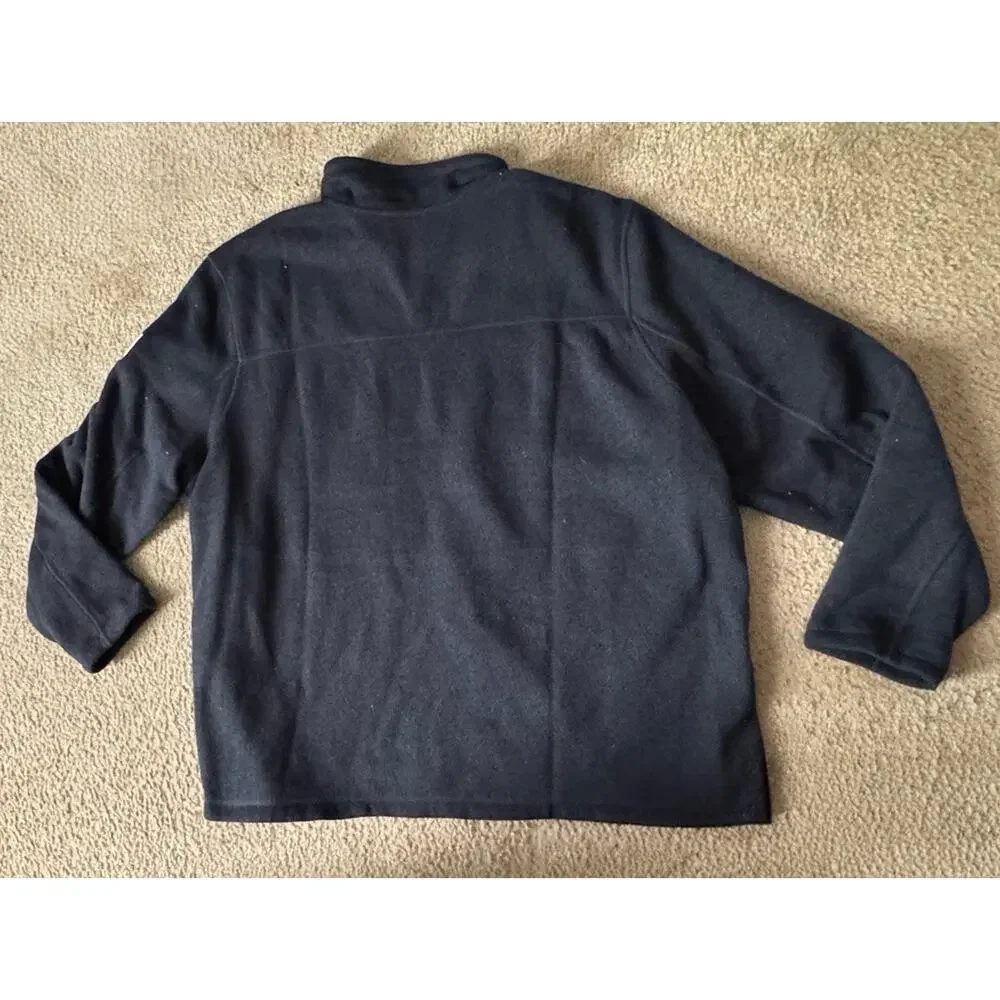 The North Face Mens XXXL Full Zip Fleece Jacket Black Fluor California Patch